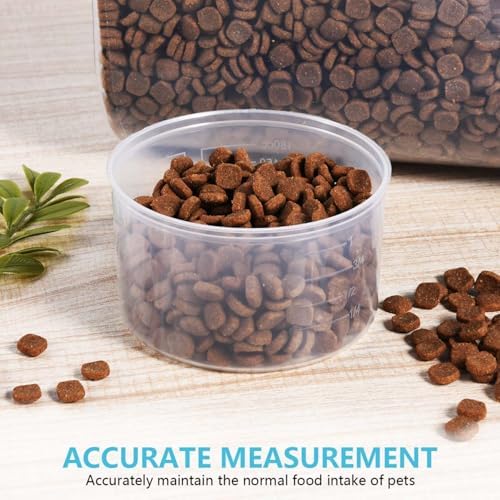 SenseYo Pet Food Storage Container 2lb 2.5L Translucent Cat Dog Food Storage Container Dispenser with Measuring Cup Pour Spout Sealed Cover for Pets (Pink 1pcs) - Image 5