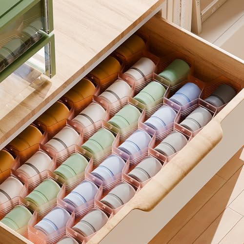 Honeycomb Separator Adjustable Drawer Organizer Divider for Underwear Belt-Scarf Socks Organizer (Pink(1pc)) - Image 3