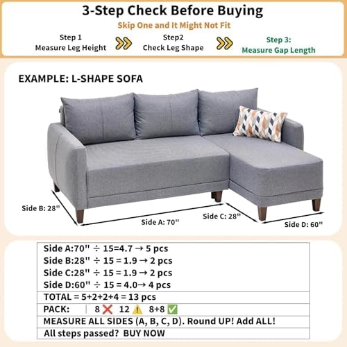 Under Couch Blocker for Pets & Toys, 3.2" Tall, Fits Gaps 1.6"–3.2", 12 PK - Image 5