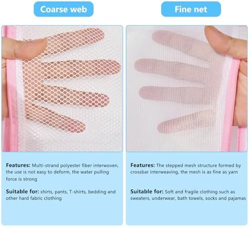 Upgraded Coarse Mesh Laundry Bag - Wash Delicate Lingerie, Garment & Shoe Storage, Travel Essentials - Durable & Breathable，4Pcs, MIAETFH - Image 2