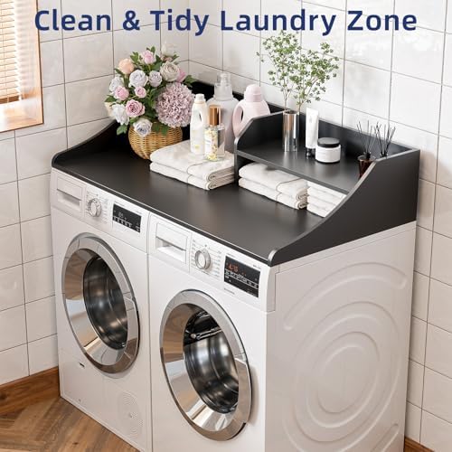 2-Tier 54" Width Washer Dryer Countertop for Laundry Room Organization - Image 4