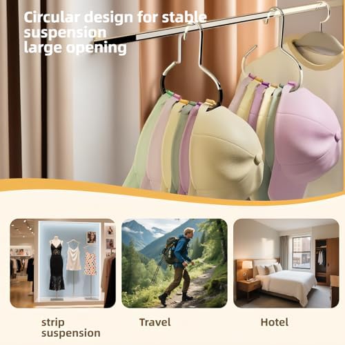 Multi-Functional Space-Saving Hat & Scarf Hanger - Non-Slip PVC Coated Clothes Rack Organizer for Closet, Wall, Balcony - Durable & Versatile Hanger for Hats, Ties, Scarves, Delicate Fabrics (10PCS) - Image 4