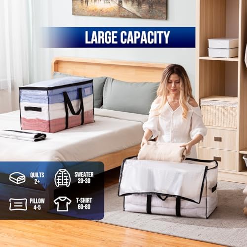 TAILI 8 Pack Clear Extra Large Moving Bags,Storage Bag with Visible Window - Image 4