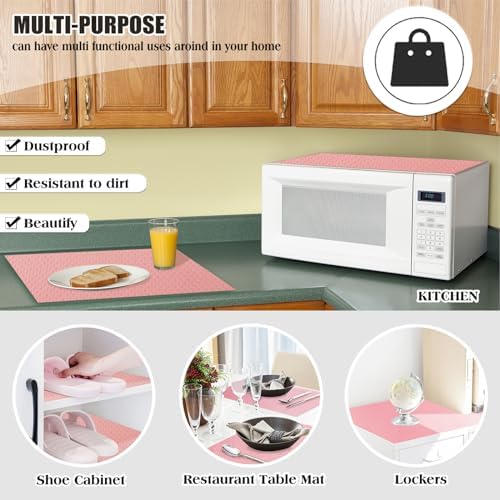 10Pcs Refrigerator Liners, Washable Fridge Liner Shelf Mats Refrigerator Pads for Cupboard Cabinet Drawer Home Kitchen Accessories Organization (Pink) - Image 6