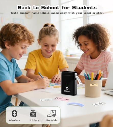 ORGBRO Label Maker Machine with Tape, X1 Bluetooth Mini Label Printer - Image 2