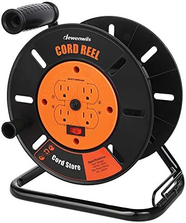 DEWENWILS Extension Cord Storage Reel, Hand Wind Retractable Open Cord Reel by DEWENWILS