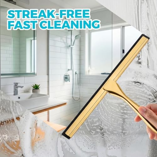 ALFLOD 2pcs Shower Squeegee for Glass Doors with Adhesive Hanging Hook Set - Image 5