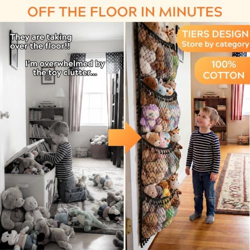 Ofiray-home Cotton Over The Door Stuffed Animal Storage - Image 2