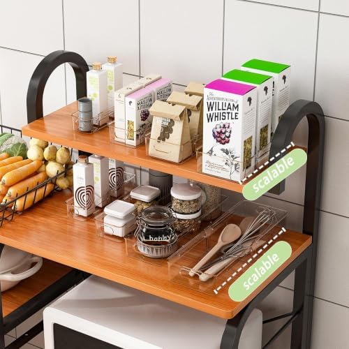 BLULEE Bathroom Drawer Organizer Trays,Clear Makeup Bins,4 Pack - Image 6