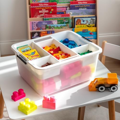 IRIS USA 18 Quart Craft Storage Organizer with Removable Tray - Image 4