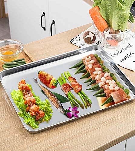P&P CHEF Stainless Steel Baking Sheet with Rack Set for Cookie, 19.6 Inch - Image 5