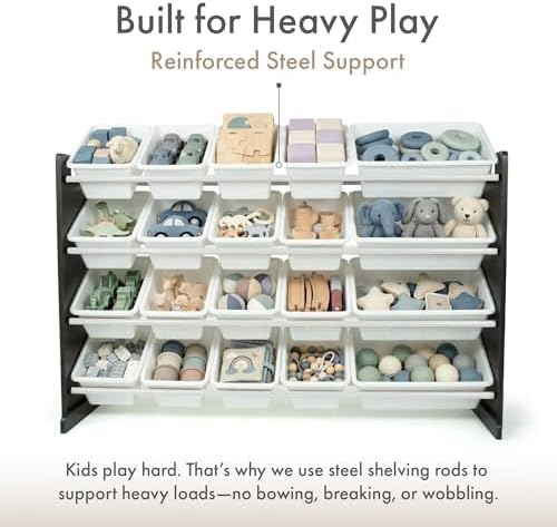 Humble Crew Kids Toy Organizer with 20 Bins, 4 Tier Storage for Playroom - Image 4