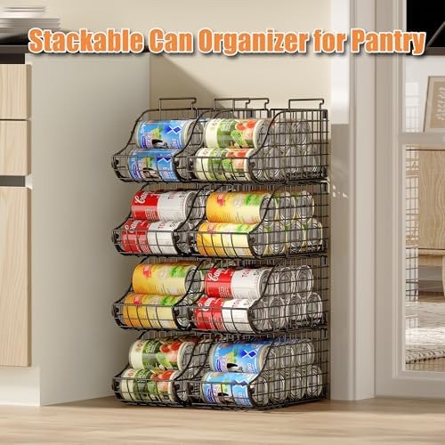Sonyabecca 8 Pack Stackable Can Organizer for Pantry Cabinet Food Storage - Image 5