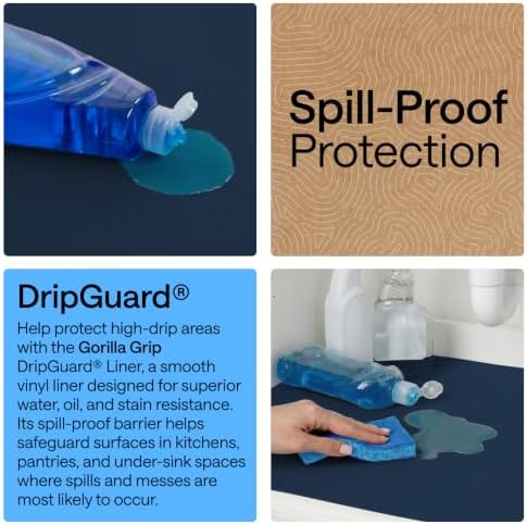 GORILLA GRIP Shelf Liner, Kitchen Drawer Protector, 12x120 Navy Blue - Image 3