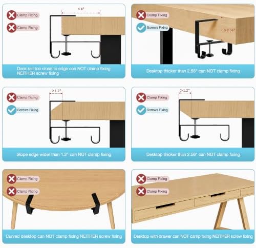 No-Drill Under Standing Desk Cable Management,31.5" L,Beige - Image 6