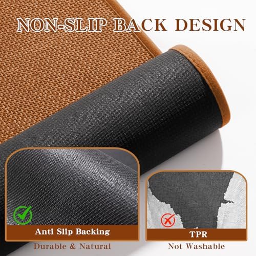 chakme Bathroom Rugs Mat 59x17, Ultra Thin Bath Rug Non Slip Runner Quick Dry Absorbent Bath Mat for Bathroom, (Orange, 59"x17") - Image 5