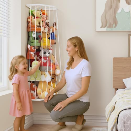 BBLIKE Stuffed Animal Storage, Corner Plush Toy Organizer with Hardware - Image 6