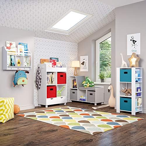 RiverRidge Folding Storage Bins - 4-pack of 10in Tall Gray Cubes - Image 3