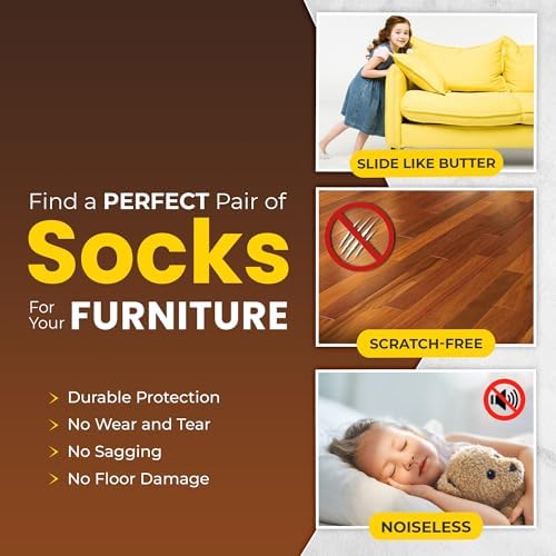 Chair Leg Socks 80 Pcs Coffee Furniture Leg Covers Floor Protectors - Image 4
