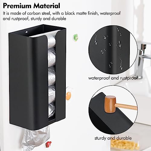 Magnetic Laundry Dryer Sheet Dispenser, Tissue Holder, Garbage Bag Dispenser for Fridge, Kitchen, Laundry (Black) - Image 6