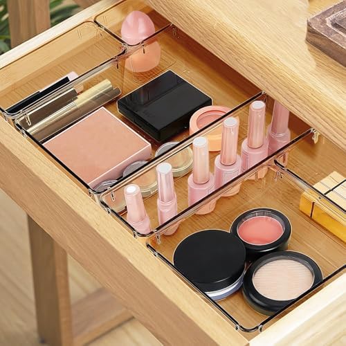 13 PCS Drawer Organizer Set, 5 Size Bathroom and kitchen organizer Trays - Image 5