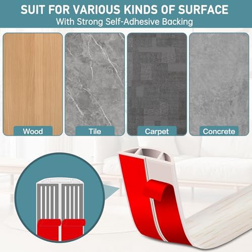 LSGCQ Floor Cord Cover Self Adhesive Cord Hider Floor Cable Management - Image 4