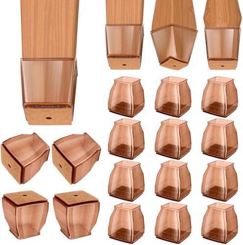 BALEINE 16PCS Silicone Chair Leg Floor Protectors for Hardwood Floors by BALEINE