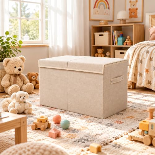Large Toy Box Chest Storage with Flip-Top Lid, Kids Toy Storage Bin Boxes - Image 4