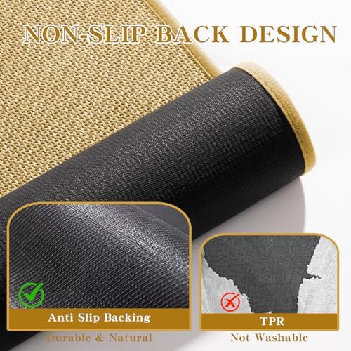 chakme Bathroom Rugs Mat 59x25, Ultra Thin Non Slip Bath Mat Large Quick Dry Absorbent Bath Mat for Bathroom Floor, (Yellow, 59"x25") - Image 5
