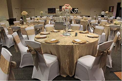 Obstal 50 PCS Satin Chair Sashes Bows for Wedding Reception- Universal Chair Cover Back Tie Supplies for Banquet, Party, Hotel Event Decorations