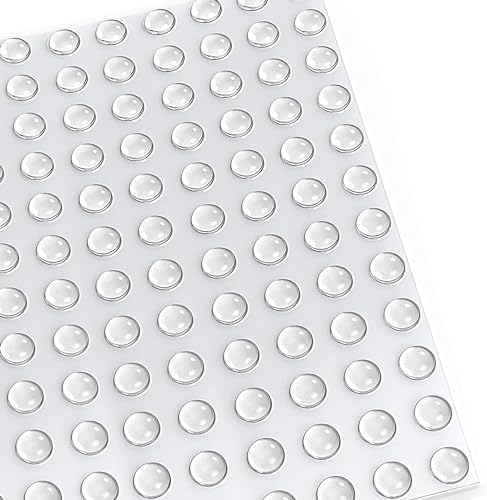 Small Door Bumpers Self-Adhesive Clear Rubber Feet Tiny Bumpons 1/4" Diameter X 1/16" Thick 100 Pack… by RUTICH