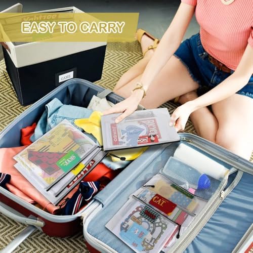 Board Game Storage, Board Game Organizer with 12pcs Zipper Bags and Writable Stickers, Board Organizers Storage with Lid for Office Supplies, Puzzles, Video Game, Craft Product - Image 6