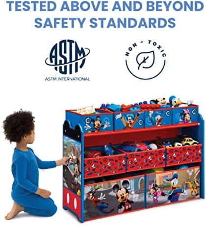 Disney Mickey Mouse Deluxe 9 Bin Design and Store Toy Organizer by Delta Children, Greenguard Gold Certified - Image 4
