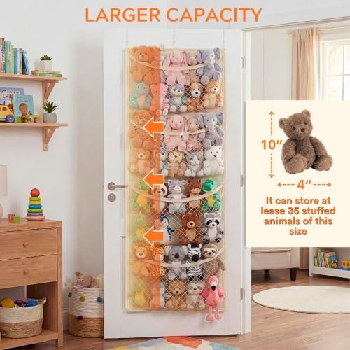 Ofiray-home Cotton Over The Door Stuffed Animal Storage - Image 2