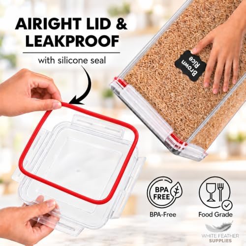 2 PC [7 Qt/ 6.5L/ 220 Oz] Large Flour Storage Containers with Airtight Lids - Image 6