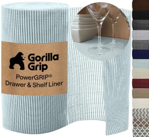 GORILLA GRIP powerGRIP Drawer Shelf and Cabinet Liner, 20"x20', Spa Blue by GorillaGrip