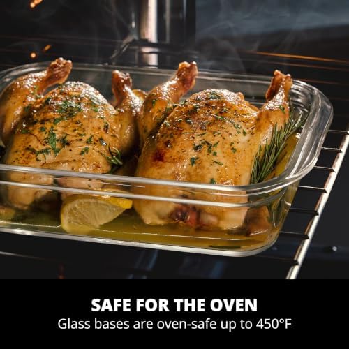 Rubbermaid Brilliance Glass Food Storage Containers, 8 Cup, Set of 2, BPA-Free, Leak-Proof, Clear - Image 2
