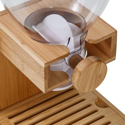 Honey-Can-Do Compact Dry Food Dispenser, Single Control & Snack Storage Container for Countertop or Pantry, Bamboo - Image 6