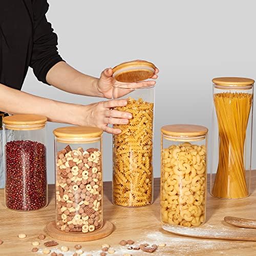 Vtopmart 70oz Glass Food Storage Jars with Airtight Bamboo Lids, 3 Pack - Image 6