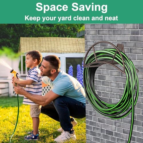 TomCare Garden Hose Holder Wall Mount, 150FT Capacity Water Hose Hanger - Image 7