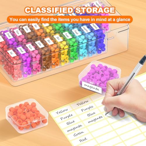 24 Pcs Bead Organizer Box, Clear Plastic Bead Storage Containers - Image 3