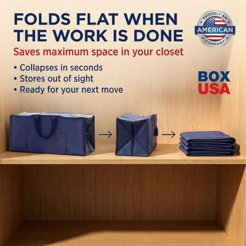 PACKING BAGS 4-Pack XL Moving Bags with Strong Handles & Zippers, Blue - Image 6