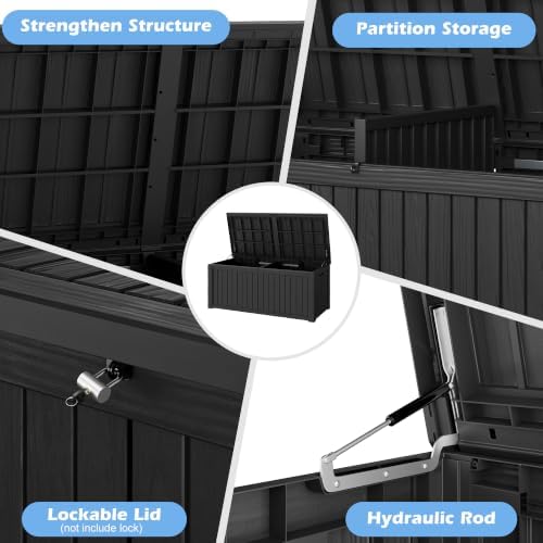 Outdoor Storage Box Waterproof, 220 Gallon Deck Box for Patio Storage - Image 5