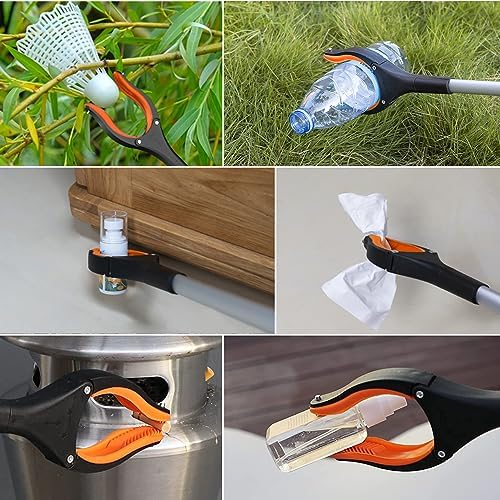 43" Foldable Grabber Reacher Tool,Reacher Grabber Pickup Tool,Folding Grabbers for Elderly Grab It Reaching Tool with Rotating Jaw+Magnets,Grabber Reacher Tool Heavy Duty - Image 6