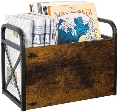 YINMIT Magazine Holder, Magazine Rack Floor, Magazine Storage Basket, Folder Organizer Bin for Books, Newspapers, Tablets by YINMIT