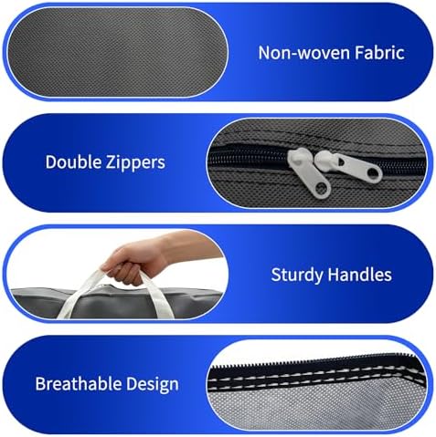 6 Pack Moving Bags, Sturdy Packing Bags with Handles, Zippers - Image 3