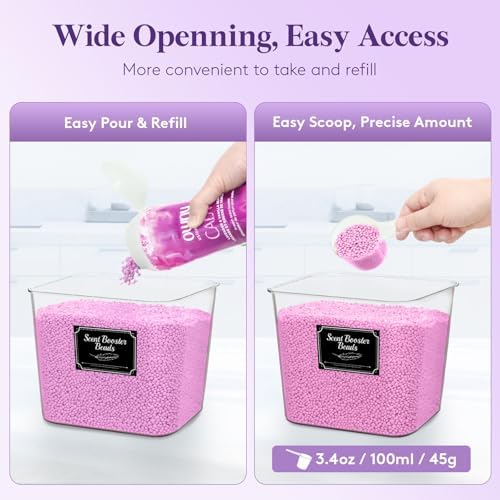 Lifewit Laundry Pods Container with Lid, 0.53+0.7gal, Black, 2 Pcs - Image 4