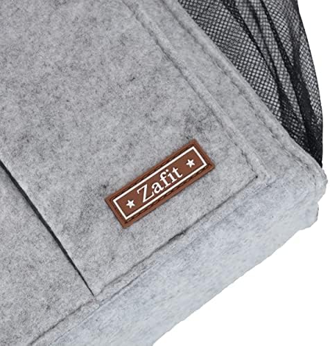 Zafit Bedside Caddy, Large Size Bedside Storage Organizer Bedside Organizer Caddy for Magazine Remotes Phone (13.4'' x 18.1'' Plus Size, Light Grey) - Image 6