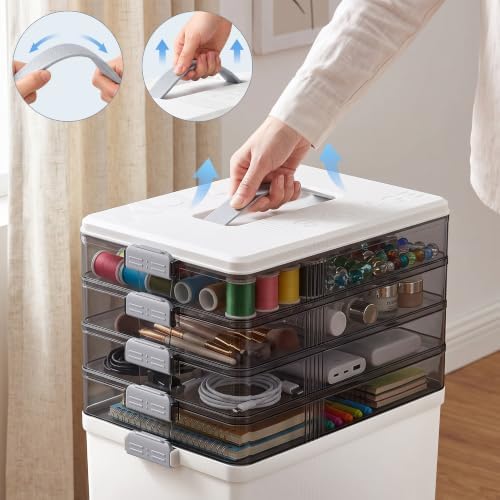 Citylife Craft Organizers and Storage bins with Lids, Medicine Organizer - Image 5
