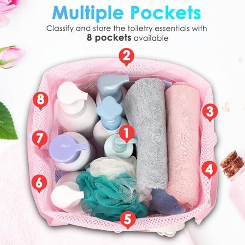 Fammart Mesh Shower Caddy Portable, Shower Bag College Dorm Room Essentials - Image 4